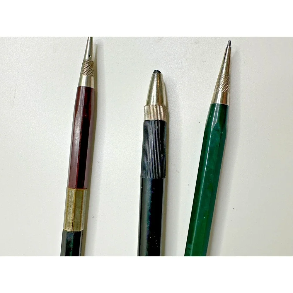 Vtg Autopoint Faber Mechanical Pencils Bell Systems Green Double End Drafting